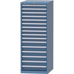 LISTA - 16 Drawer, 99 Compartment Bright Blue Steel Modular Storage Cabinet - Eagle Tool & Supply