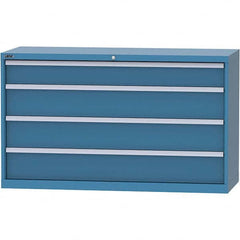 LISTA - 4 Drawer, 84 Compartment Bright Blue Steel Modular Storage Cabinet - Eagle Tool & Supply