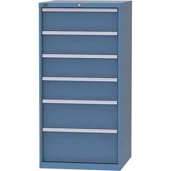 LISTA - 6 Drawer, 45 Compartment Bright Blue Steel Modular Storage Cabinet - Eagle Tool & Supply