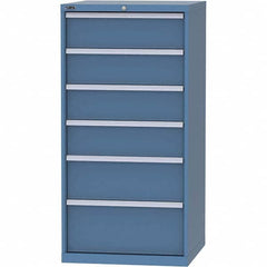 LISTA - 6 Drawer, 45 Compartment Bright Blue Steel Modular Storage Cabinet - Eagle Tool & Supply