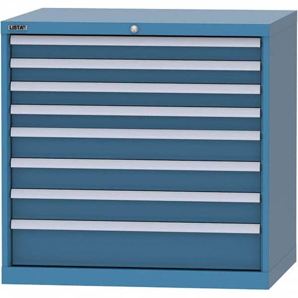 LISTA - 8 Drawer, 84 Compartment Bright Blue Steel Modular Storage Cabinet - Eagle Tool & Supply