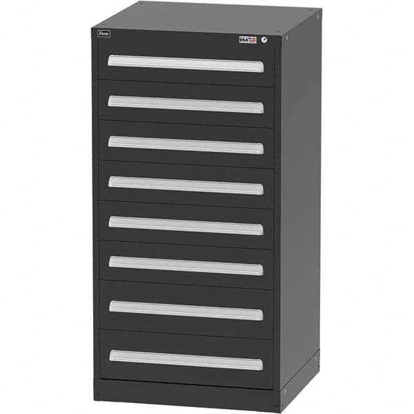 Vidmar - 8 Drawer Black Steel Modular Storage Cabinet - Eagle Tool & Supply