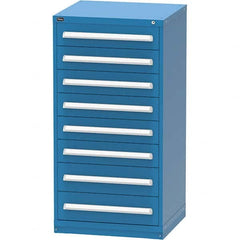 Vidmar - 8 Drawer, 124 Compartment Bright Blue Steel Modular Storage Cabinet - Eagle Tool & Supply