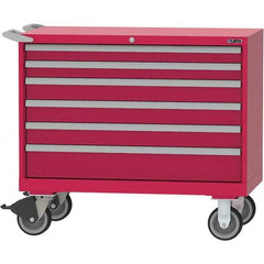 LISTA - 6 Drawer, 84 Compartment Bright Blue Steel Modular Storage Cabinet - Eagle Tool & Supply