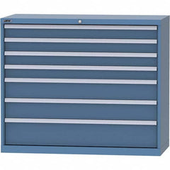 LISTA - 7 Drawer, 99 Compartment Bright Blue Steel Modular Storage Cabinet - Eagle Tool & Supply