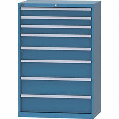 LISTA - 8 Drawer, 84 Compartment Bright Blue Steel Modular Storage Cabinet - Eagle Tool & Supply