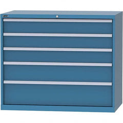 LISTA - 5 Drawer, 99 Compartment Bright Blue Steel Modular Storage Cabinet - Eagle Tool & Supply