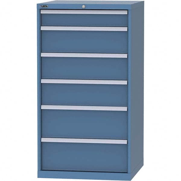 LISTA - 6 Drawer, 45 Compartment Bright Blue Steel Modular Storage Cabinet - Eagle Tool & Supply