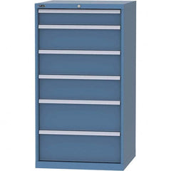 LISTA - 6 Drawer, 45 Compartment Bright Blue Steel Modular Storage Cabinet - Eagle Tool & Supply