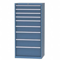 LISTA - 8 Drawer, 124 Compartment Bright Blue Steel Modular Storage Cabinet - Eagle Tool & Supply