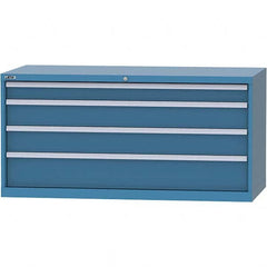 LISTA - 4 Drawer, 84 Compartment Bright Blue Steel Modular Storage Cabinet - Eagle Tool & Supply