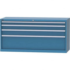 LISTA - 4 Drawer, 84 Compartment Bright Blue Steel Modular Storage Cabinet - Eagle Tool & Supply
