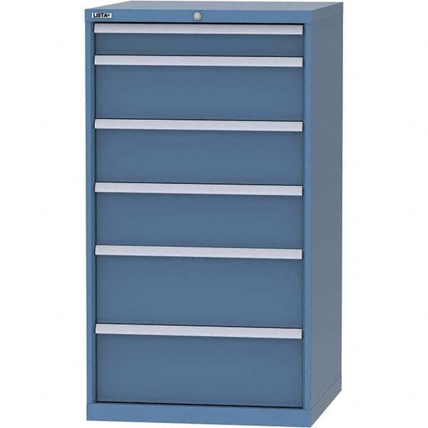 LISTA - 6 Drawer, 45 Compartment Bright Blue Steel Modular Storage Cabinet - Eagle Tool & Supply