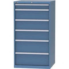 LISTA - 6 Drawer, 45 Compartment Bright Blue Steel Modular Storage Cabinet - Eagle Tool & Supply