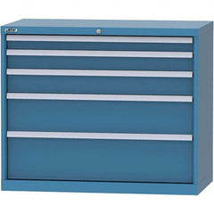 LISTA - 5 Drawer, 84 Compartment Red Steel Modular Storage Cabinet - Eagle Tool & Supply