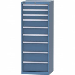 LISTA - 9 Drawer, 84 Compartment Bright Blue Steel Modular Storage Cabinet - Eagle Tool & Supply