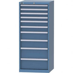 LISTA - 10 Drawer, 84 Compartment Bright Blue Steel Modular Storage Cabinet - Eagle Tool & Supply