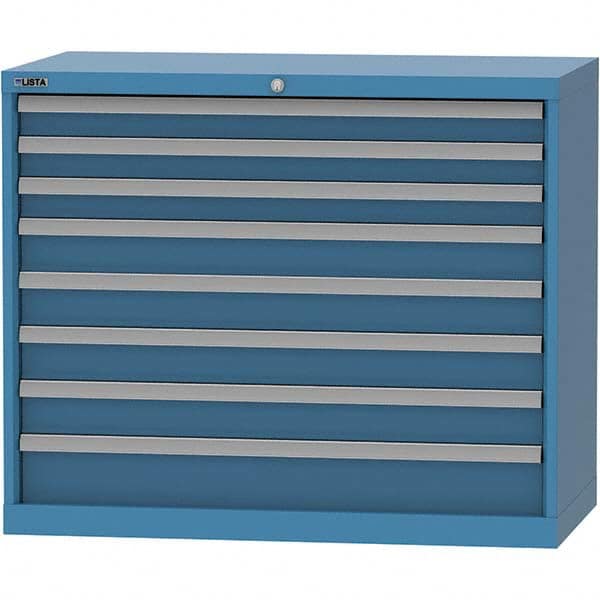 LISTA - 8 Drawer, 84 Compartment Bright Blue Steel Modular Storage Cabinet - Eagle Tool & Supply