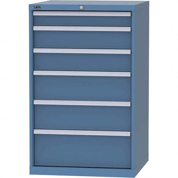 LISTA - 6 Drawer, 45 Compartment Bright Blue Steel Modular Storage Cabinet - Eagle Tool & Supply