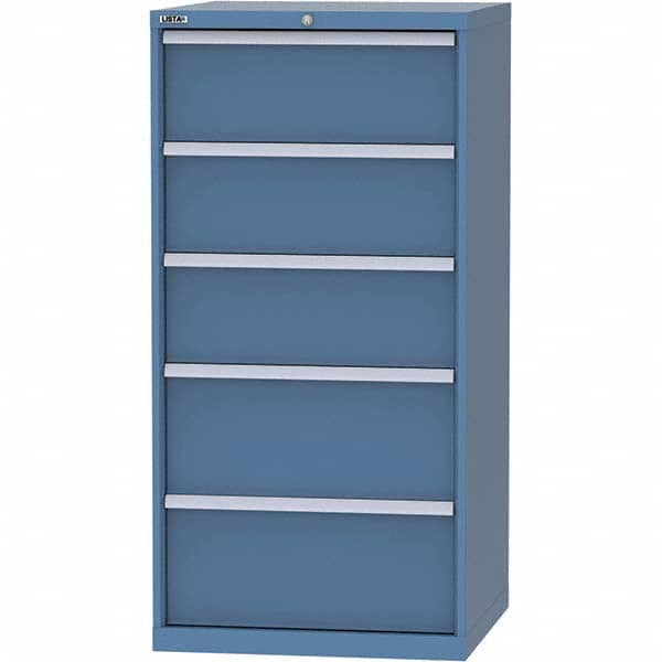 LISTA - 5 Drawer, 45 Compartment Bright Blue Steel Modular Storage Cabinet - Eagle Tool & Supply