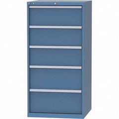 LISTA - 5 Drawer, 45 Compartment Bright Blue Steel Modular Storage Cabinet - Eagle Tool & Supply