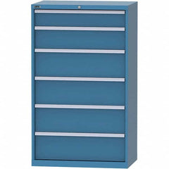 LISTA - 6 Drawer, 84 Compartment Bright Blue Steel Modular Storage Cabinet - Eagle Tool & Supply
