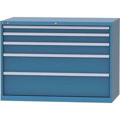 LISTA - 5 Drawer, 99 Compartment Bright Blue Steel Modular Storage Cabinet - Eagle Tool & Supply