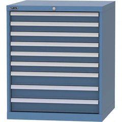 LISTA - 9 Drawer, 45 Compartment Bright Blue Steel Modular Storage Cabinet - Eagle Tool & Supply