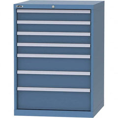 LISTA - 7 Drawer, 45 Compartment Bright Blue Steel Modular Storage Cabinet - Eagle Tool & Supply