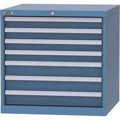 LISTA - 7 Drawer, 45 Compartment Red Steel Modular Storage Cabinet - Eagle Tool & Supply