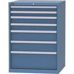 LISTA - 7 Drawer, 45 Compartment Bright Blue Steel Modular Storage Cabinet - Eagle Tool & Supply