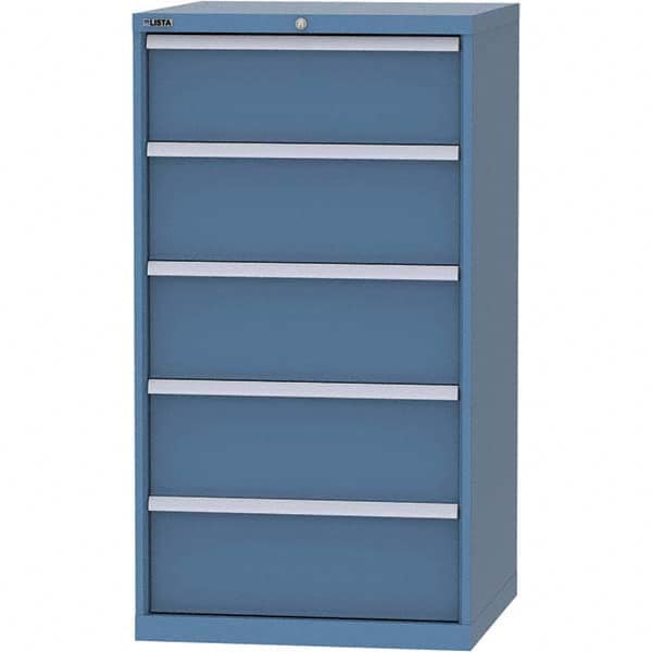 LISTA - 5 Drawer, 45 Compartment Bright Blue Steel Modular Storage Cabinet - Eagle Tool & Supply