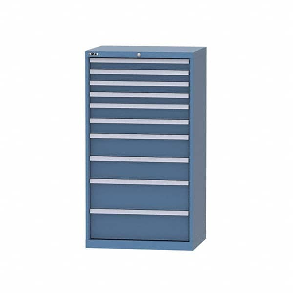 LISTA - 8 Drawer, 124 Compartment Bright Blue Steel Modular Storage Cabinet - Eagle Tool & Supply