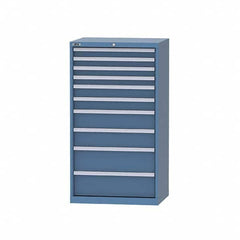 LISTA - 8 Drawer, 124 Compartment Bright Blue Steel Modular Storage Cabinet - Eagle Tool & Supply
