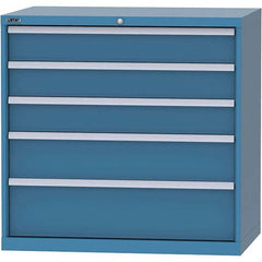 LISTA - 4 Drawer, 99 Compartment Bright Blue Steel Modular Storage Cabinet - Eagle Tool & Supply