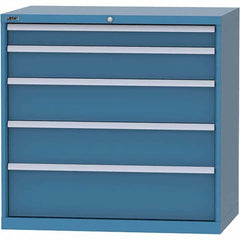 LISTA - 5 Drawer, 99 Compartment Bright Blue Steel Modular Storage Cabinet - Eagle Tool & Supply