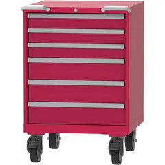 LISTA - 6 Drawer, 45 Compartment Red Steel Modular Storage Cabinet - Eagle Tool & Supply