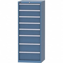LISTA - 8 Drawer, 84 Compartment Bright Blue Steel Modular Storage Cabinet - Eagle Tool & Supply