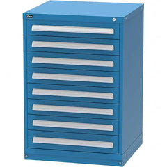 Vidmar - 8 Drawer, 344 Compartment Bright Blue Steel Modular Storage Cabinet - Eagle Tool & Supply