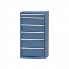LISTA - 10 Drawer, 124 Compartment Bright Blue Steel Modular Storage Cabinet - Eagle Tool & Supply