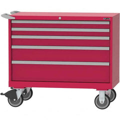 LISTA - 5 Drawer, 84 Compartment Bright Blue Steel Modular Storage Cabinet - Eagle Tool & Supply