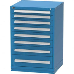 Vidmar - 8 Drawer Bright Blue Steel Modular Storage Cabinet - Eagle Tool & Supply
