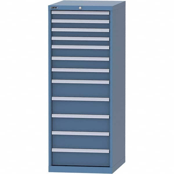 LISTA - 12 Drawer, 99 Compartment Bright Blue Steel Modular Storage Cabinet - Eagle Tool & Supply