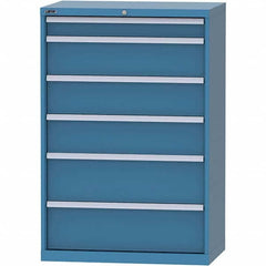 LISTA - 6 Drawer, 84 Compartment Bright Blue Steel Modular Storage Cabinet - Eagle Tool & Supply