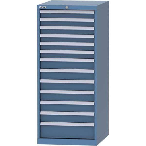 LISTA - 13 Drawer, 99 Compartment Bright Blue Steel Modular Storage Cabinet - Eagle Tool & Supply