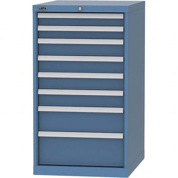 LISTA - 8 Drawer, 99 Compartment Bright Blue Steel Modular Storage Cabinet - Eagle Tool & Supply