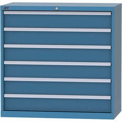 LISTA - 6 Drawer, 84 Compartment Bright Blue Steel Modular Storage Cabinet - Eagle Tool & Supply