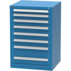 Vidmar - 8 Drawer, 124 Compartment Bright Blue Steel Modular Storage Cabinet - Eagle Tool & Supply