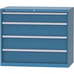 LISTA - 4 Drawer, 84 Compartment Bright Blue Steel Modular Storage Cabinet - Eagle Tool & Supply