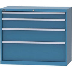 LISTA - 4 Drawer, 84 Compartment Bright Blue Steel Modular Storage Cabinet - Eagle Tool & Supply